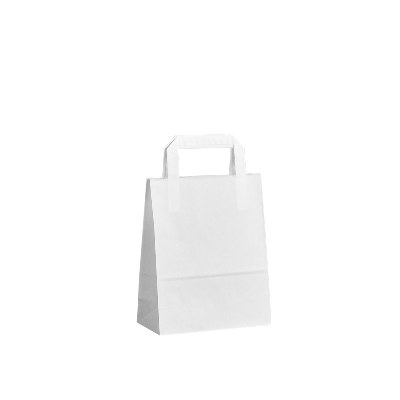 Papírová taška bílá - 18x9x22cm