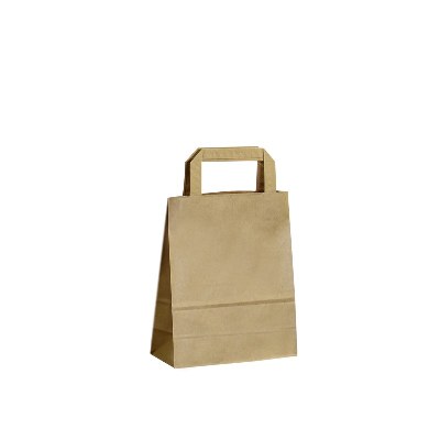 Papírová taška hnědá  - 18x9x22cm